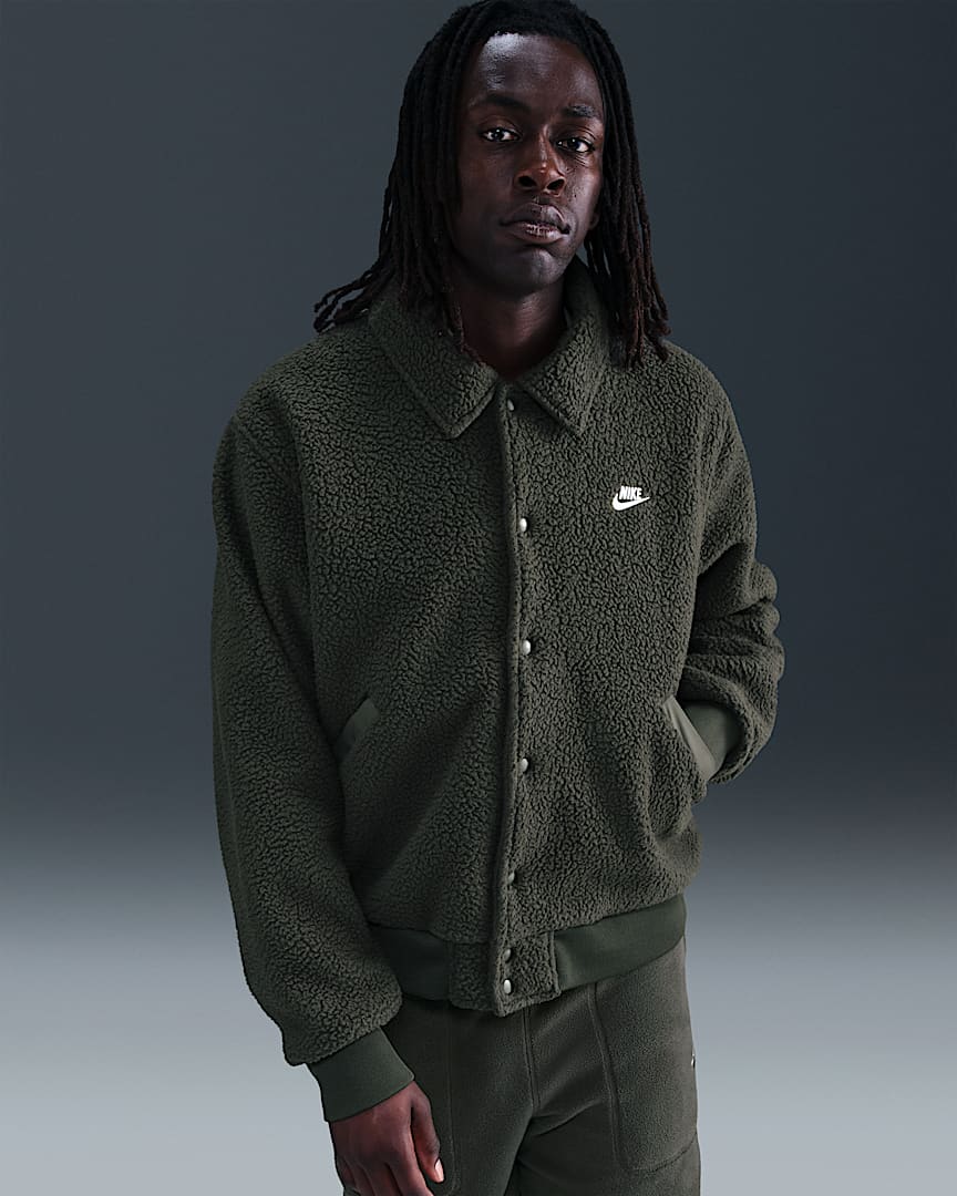 Nike Sportswear Club Men's High-Pile Fleece Coaches Jacket