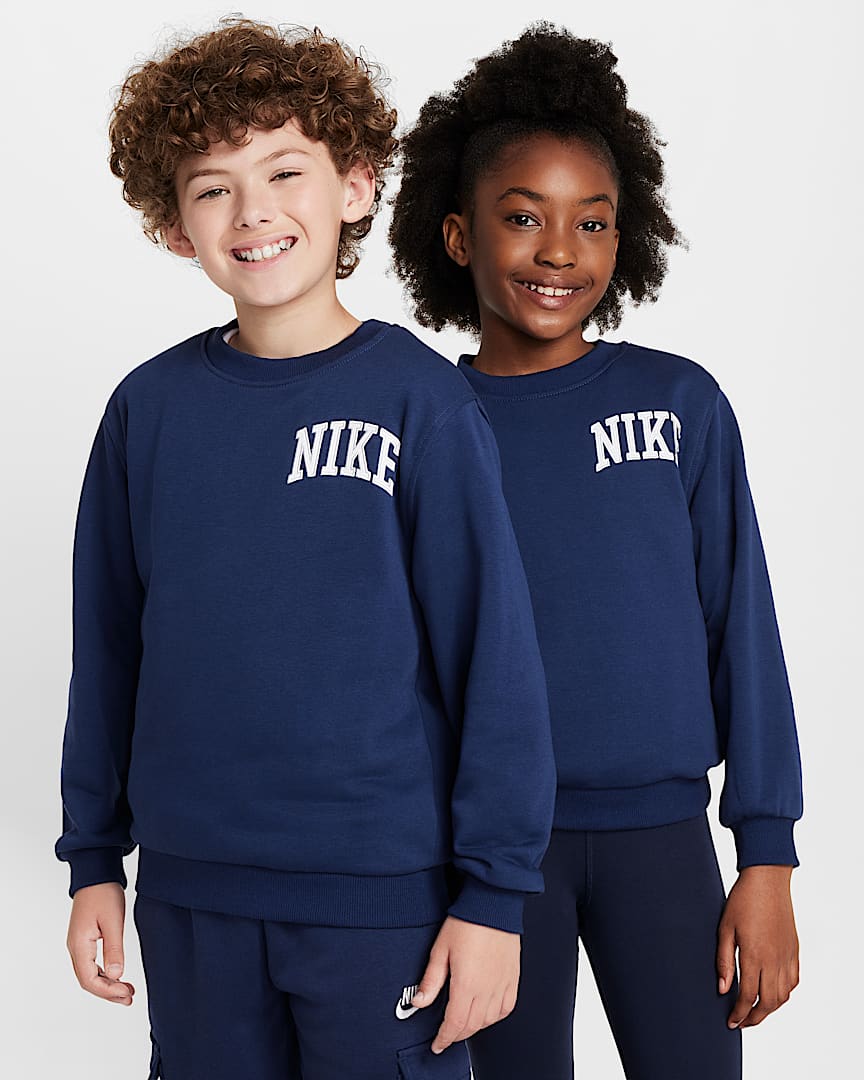 Nike Sportswear Club Big Kids' French Terry Crew-Neck Sweatshirt