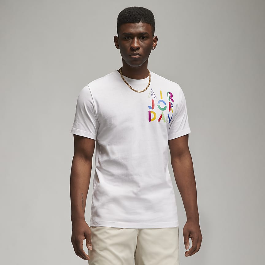 Jordan Brand Men's Graphic T-Shirt, by Nike Size Large (White)