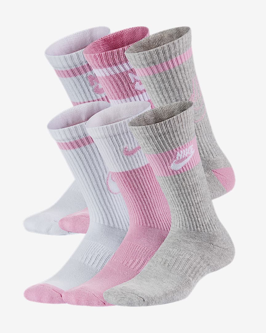 Nike Everyday Kids' Cushioned Crew Socks (6 Pairs)