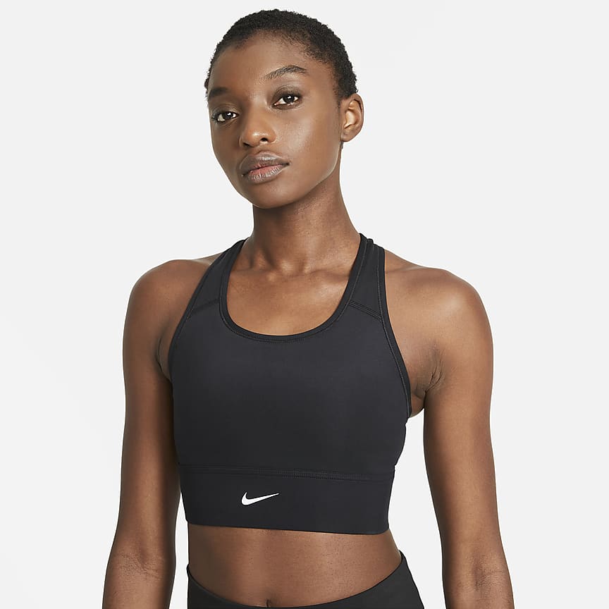 Nike Dri-FIT Swoosh Sport-BH ohne Polster mit mittlerem Halt. Nike DE