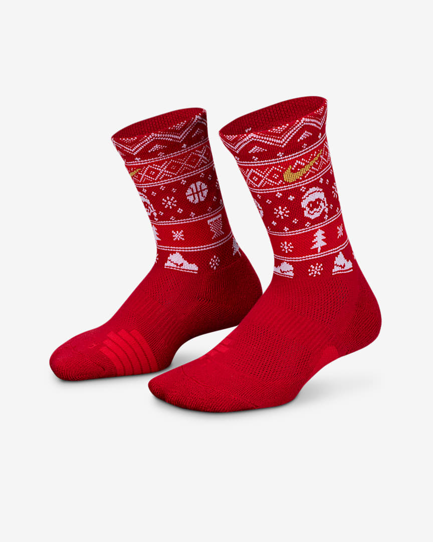 Nike Little Kids' Dri-FIT Holiday Elite Crew Socks