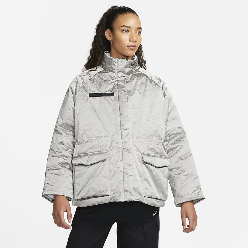 nike sportswear women's insulated shine jacket