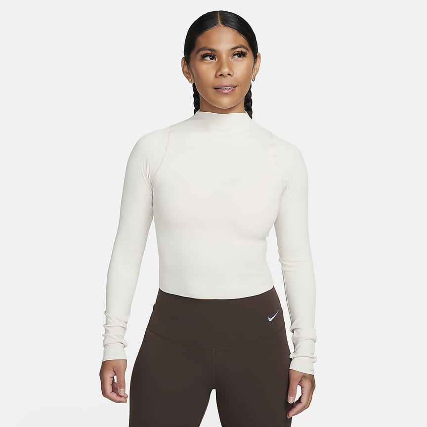 Nike Zenvy Rib Women's Dri-FIT Short-Sleeve Cropped Top (Plus Size