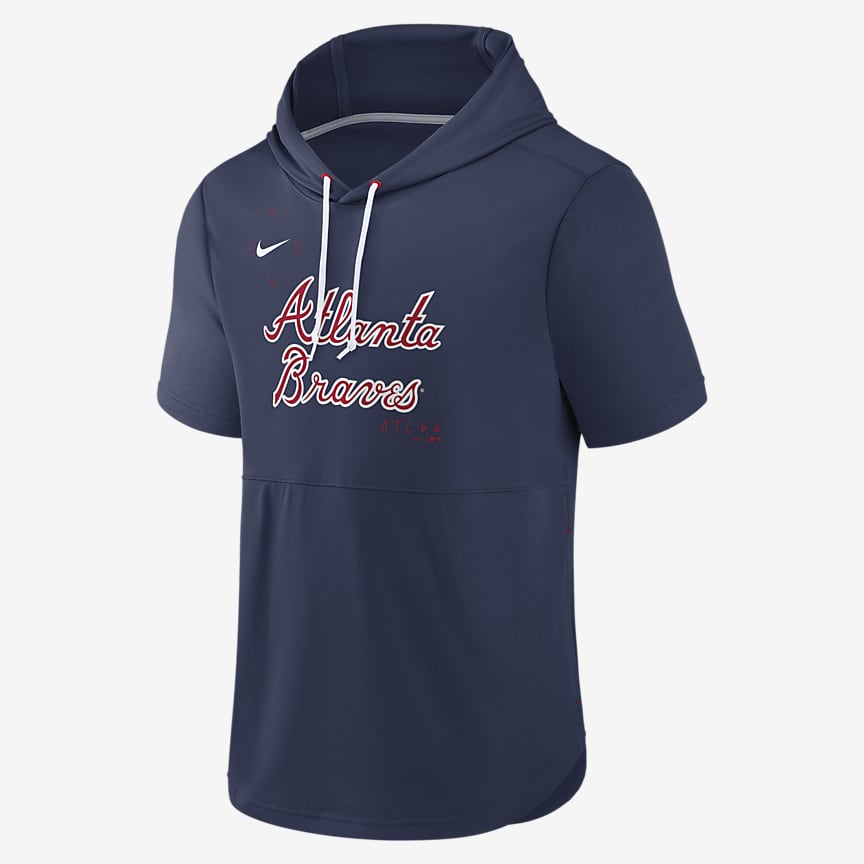 Nike Baseball (MLB Atlanta Braves) Men's 3/4-Sleeve Pullover Hoodie ...