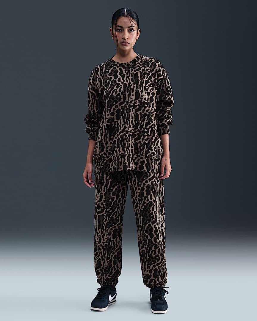 Nike Sportswear Phoenix Fleece Women's High-Waisted Oversized Printed Sweatpants