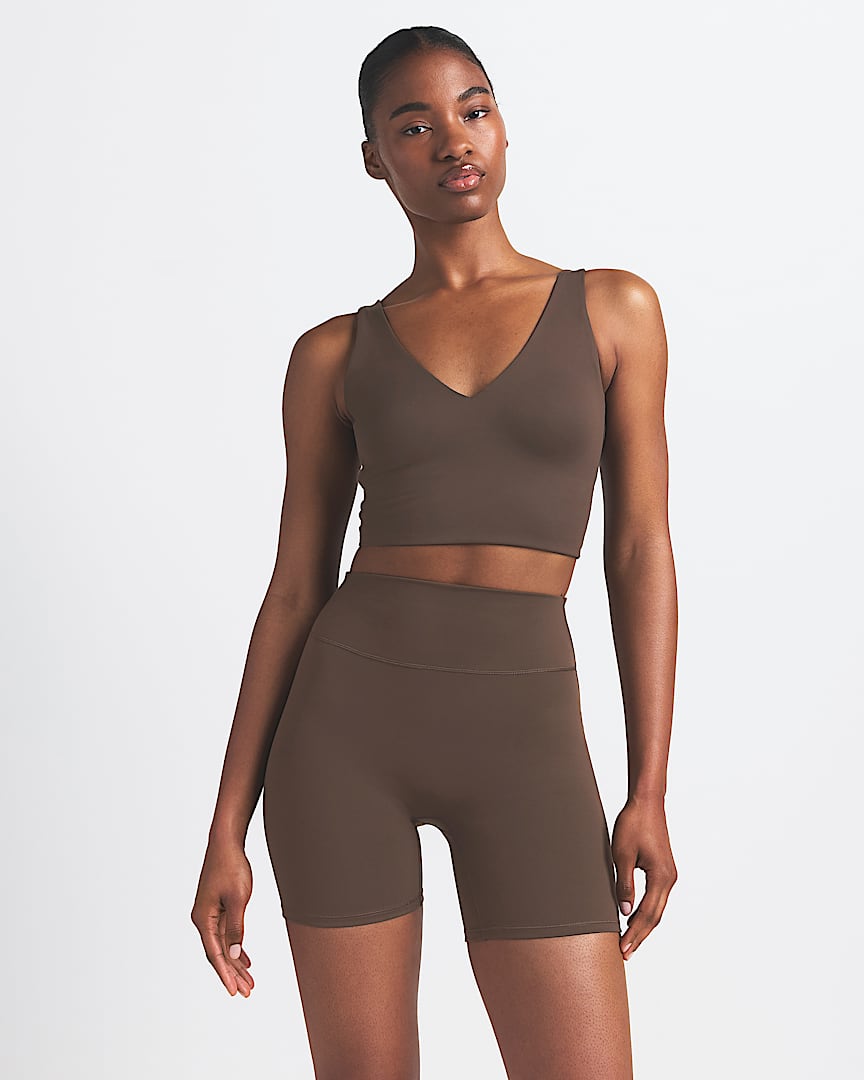 NikeSKIMS Matte Women's V-Neck Long-Line Bra