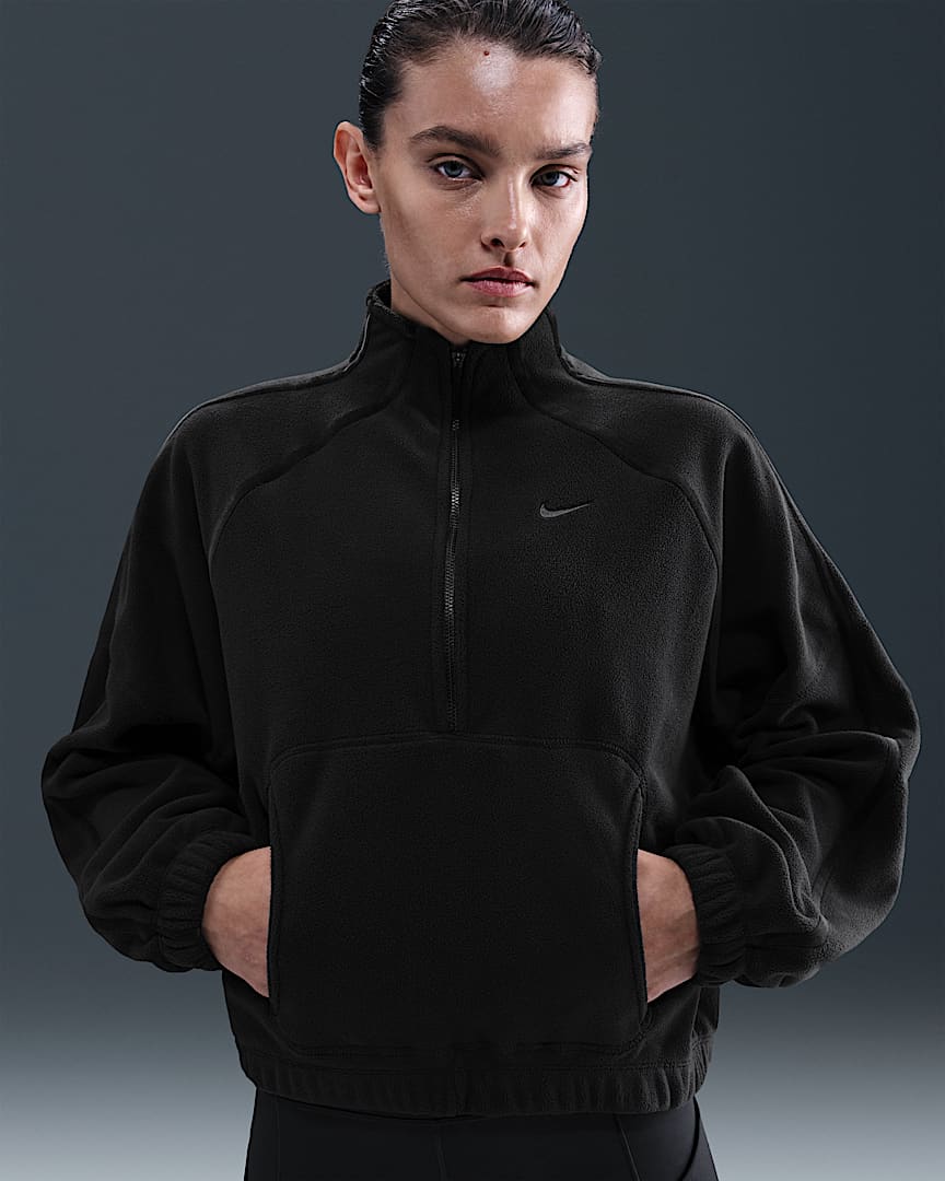 Nike One Women's Therma-FIT Oversized 1/2-Zip Fleece Top