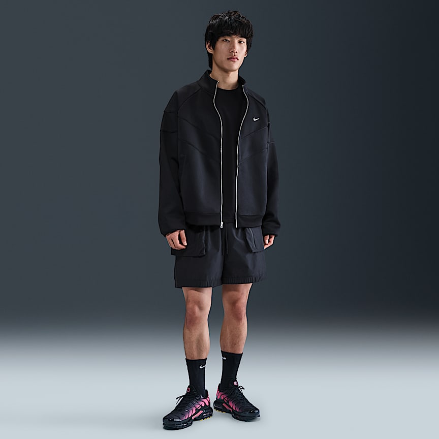 新品タグ付き Sサイズ 黒 店舗完売 デッドストック ナイキ NIKE 刺繍 スウッシュ SWOOSH クルー＆ウーブン ショートパンツ セットアップ 2025年最新】nike ソロ スウッシュ ショートパンツの人気