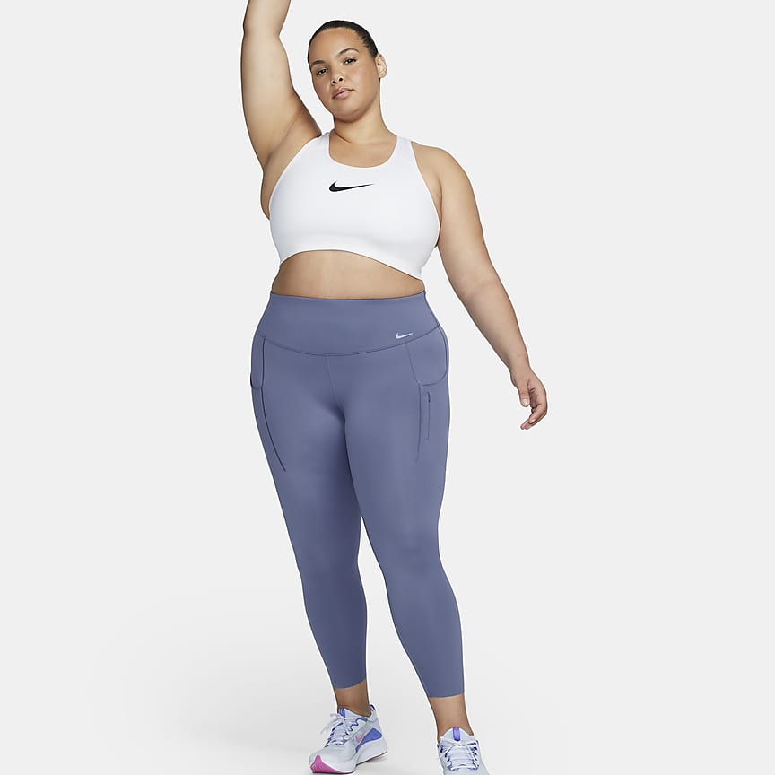 Women's Firm-Support High-Waisted 7/8 Leggings with Pockets (Plus Size)