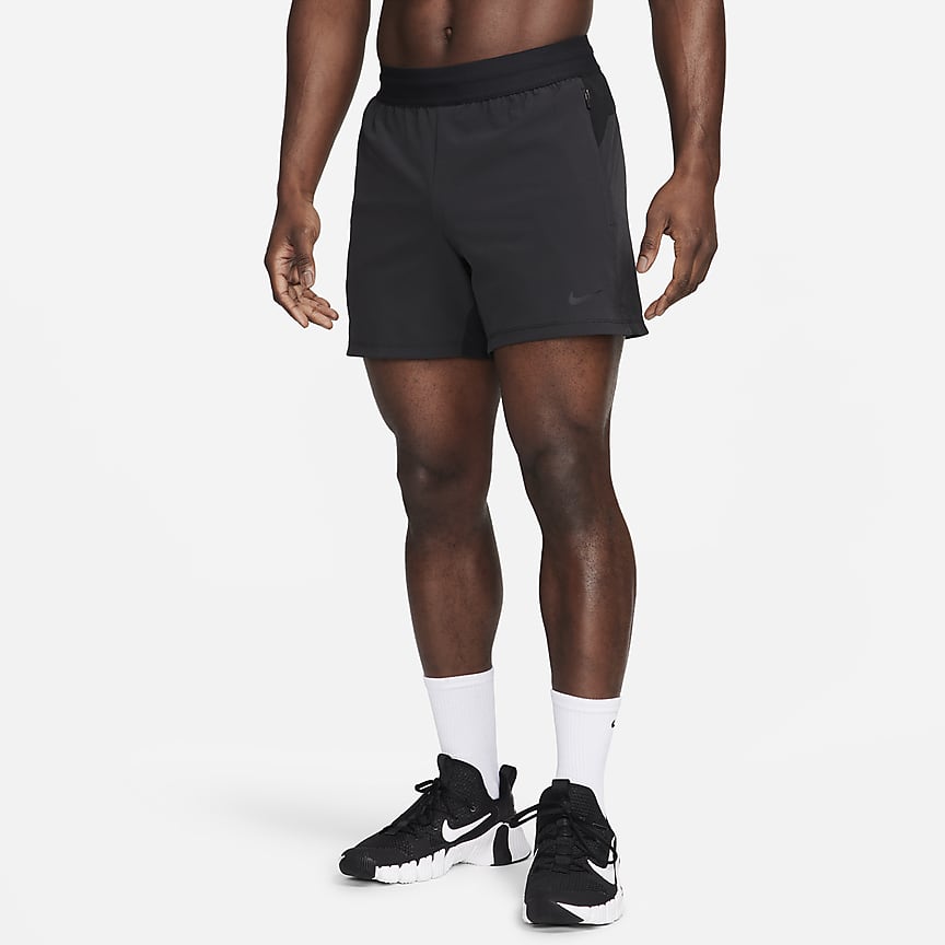 Men's Running Shorts Elastic Waist Drawstring Workout Shorts Bodybuilding  Side Split Fitness Gym Athletic Shorts