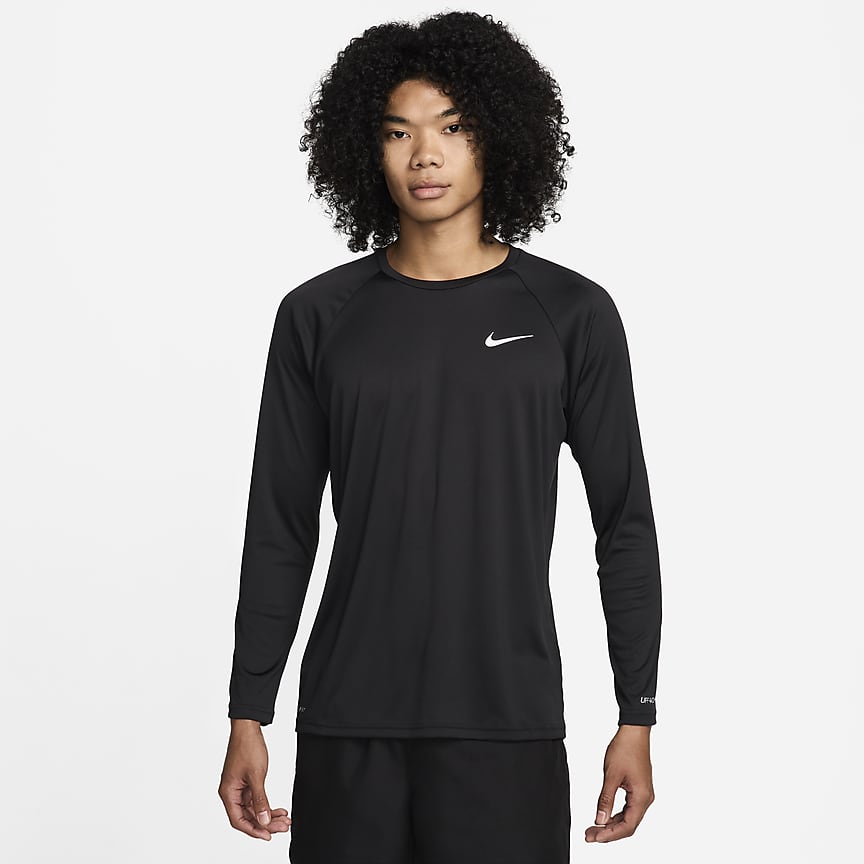 Nike Swim 3-D Men's Long-Sleeve Full-Zip Hydroguard.