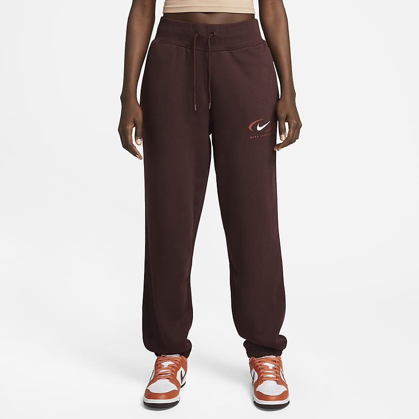 Nike Sportswear Women's High-Waisted Velour Joggers (Ale Brown/Ironsto –  Centre