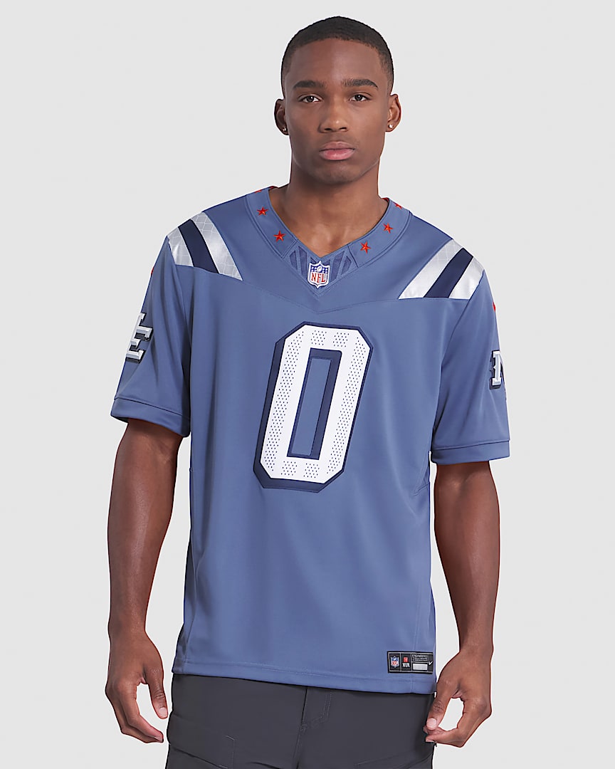 Christian Gonzalez New England Patriots Rivalries Collection Men's Nike Dri-FIT NFL Limited Jersey