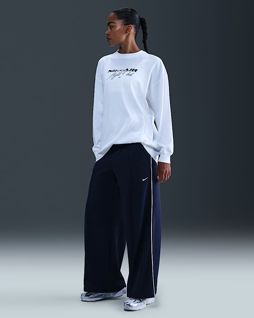 Nike Sportswear Women's Mid-Rise Wide-Leg Track Pants