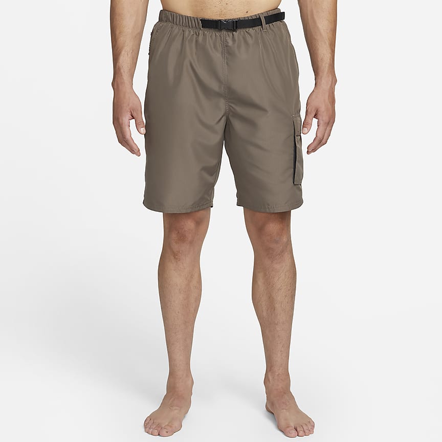Nike Men's 5" Belted Packable Swim Trunks.