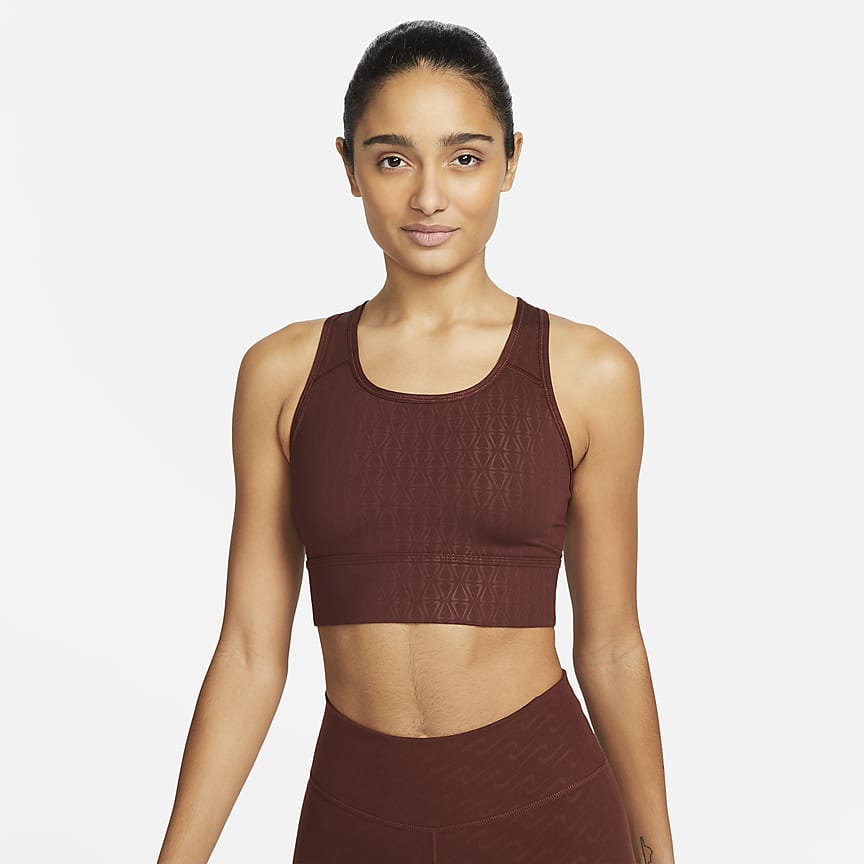 Nike DriFIT Swoosh Women's MediumSupport 1Piece Padded Longline