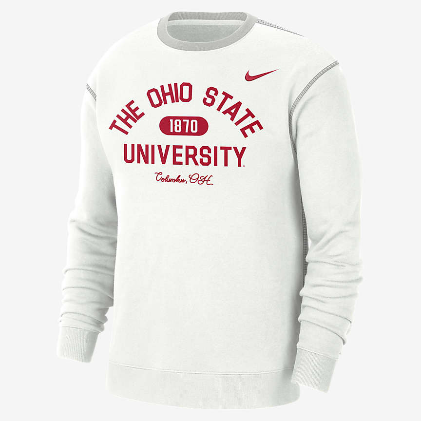 Ohio State Club Fleece Men's Nike College Crew-Neck Sweatshirt