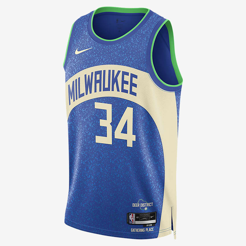 Jersey Jordan Dri Fit Swingman De La Nba Para Hombre Milwaukee Bucks Statement Edition Nike Mx 2444