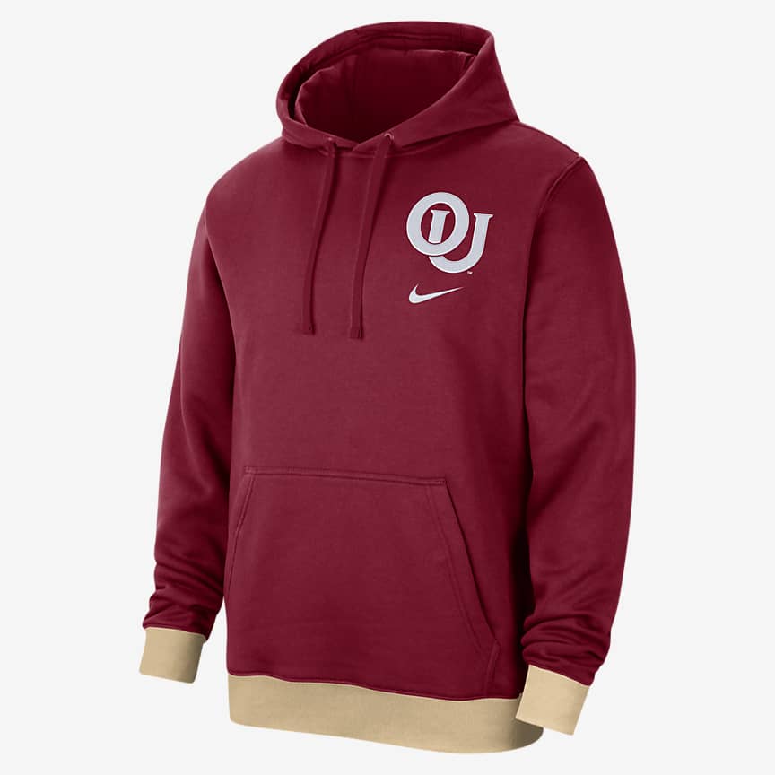 Sudadera Con Gorro Universitaria Nike Para Hombre Oklahoma Club Fleece 