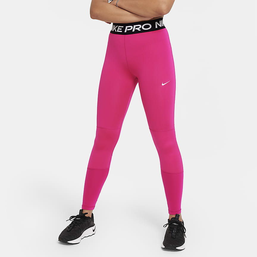  Nike NWT Women's Pro Training Dri Fit Tights (X-Large,  Pink/Grey) : Clothing, Shoes & Jewelry