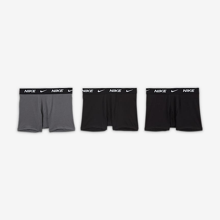 Nike Micro Print Boxer Briefs (3Pack) Big Kids' Underwear.