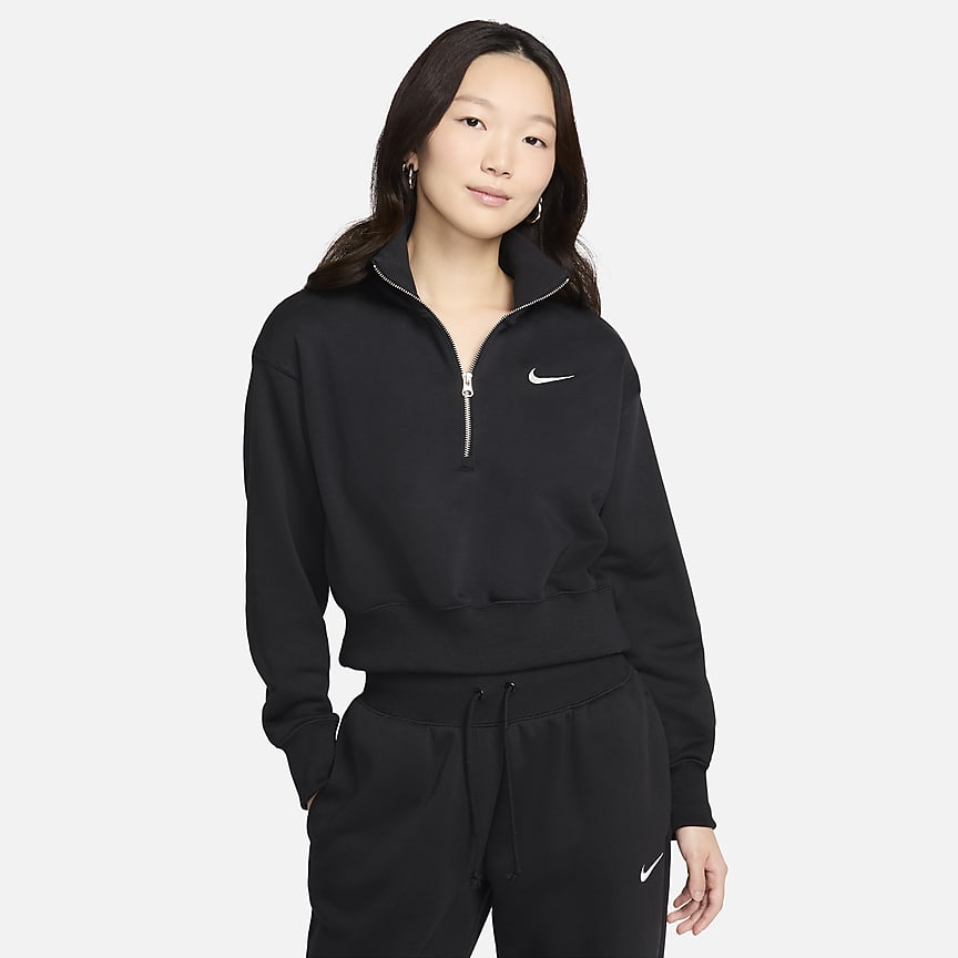 Nike Sportswear Phoenix Fleece Women's Cropped V-Neck Top. Nike JP