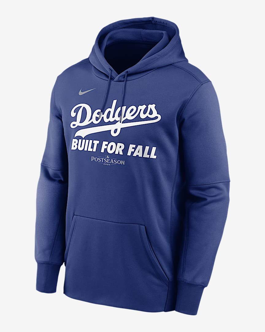 Los Angeles Dodgers 2025 World Series Champions Logo Home Plate Men's Nike MLB Pullover Hoodie