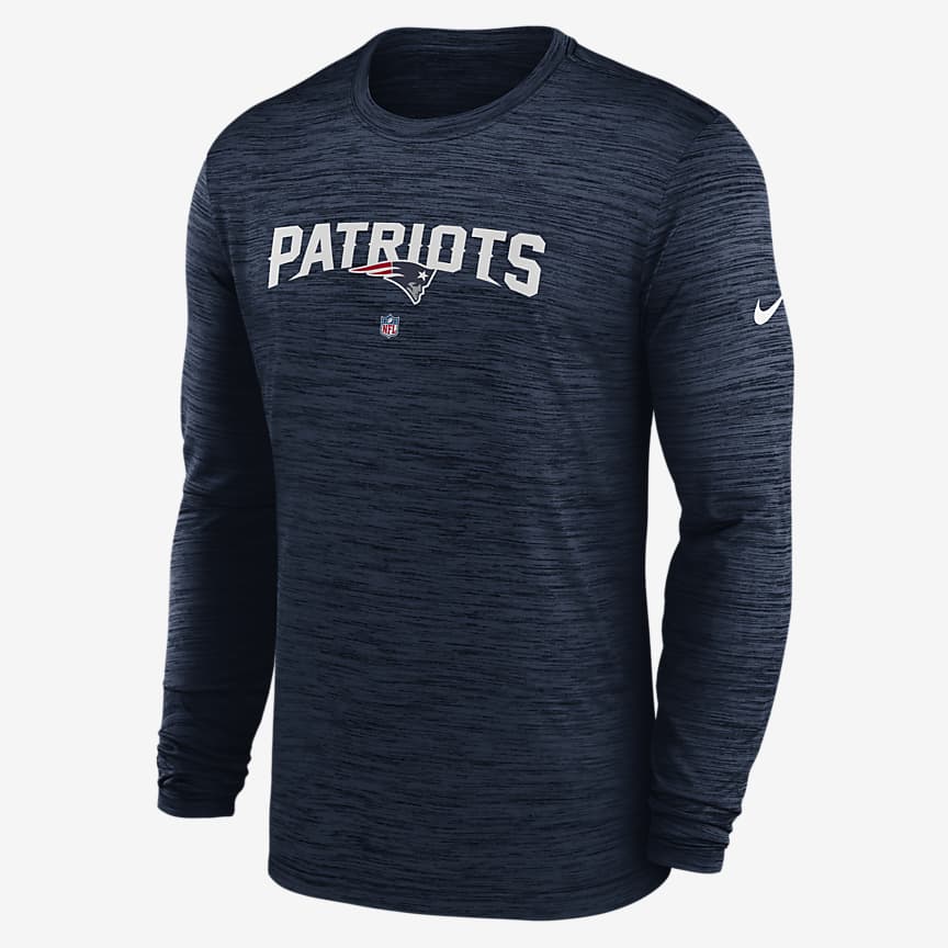 New England Patriots Velocity Men's Nike Dri-FIT NFL Long-Sleeve T ...