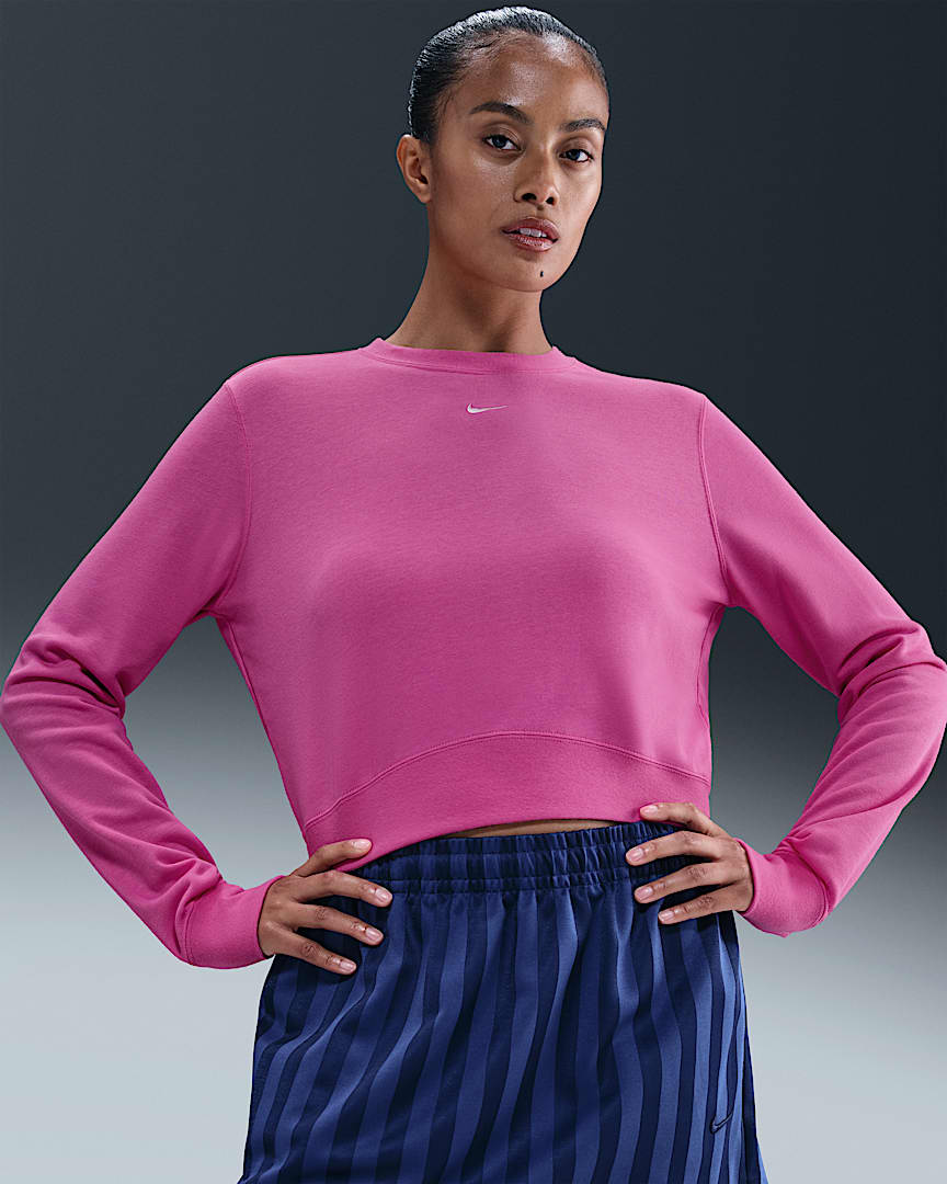 Nike Pro Women's Dri-FIT Loose Crew-Neck French Terry Sweatshirt