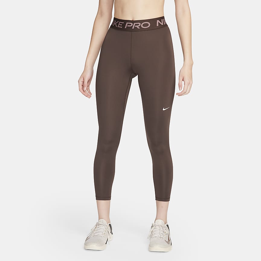 Nike, Pants & Jumpsuits, Nike Pro Womens Hyperwarm Leggings Size Large  Black Gold Just Do It