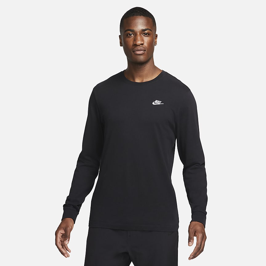 Nike Men's Long-Sleeve Fitness T-Shirt.