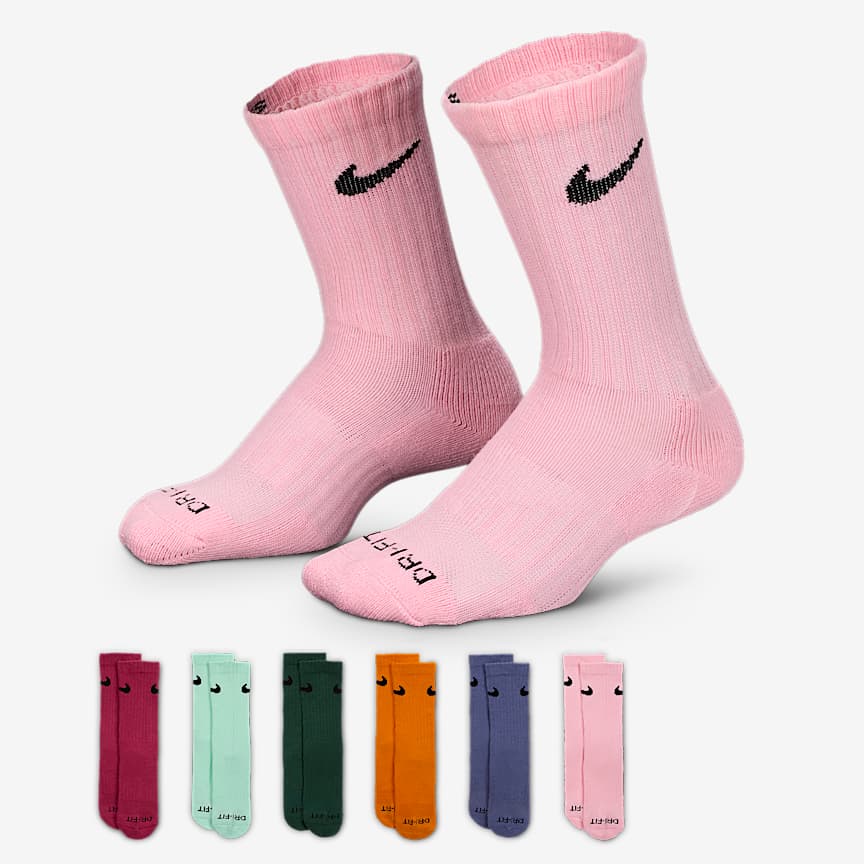 Nike Dri-FIT Performance Basics Little Kids' Crew Socks (6 Pairs)