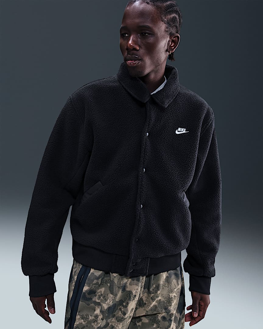 Nike Sportswear Club Men's High-Pile Fleece Coaches Jacket