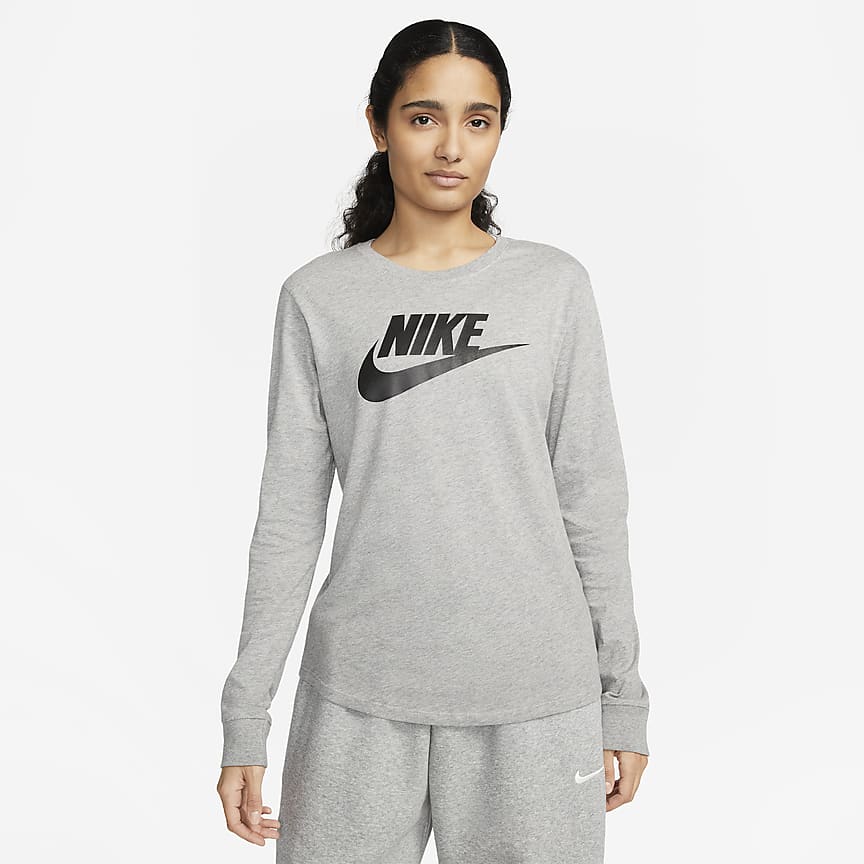 Nike Dri-Fit Long Sleeve Pullover Hoodie Multicolor Heather Swoosh Logo  Women L