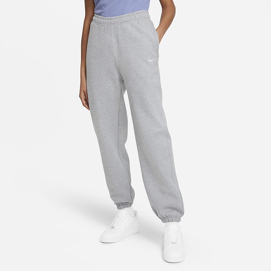 Nike Sweatpants Womens Medium Gray Essential Fleece Tapered Joggers New 2940