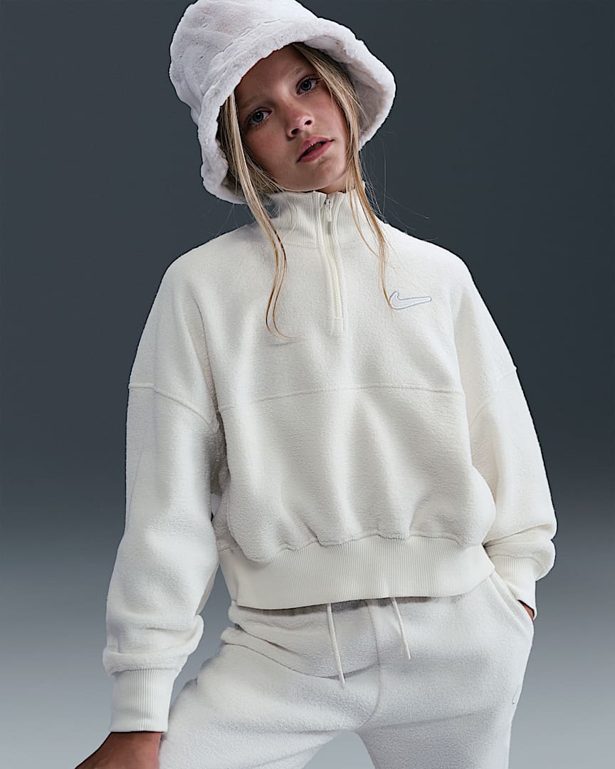 Nike Sportswear Big Kids' (Girls') Long-Sleeve Fleece Top