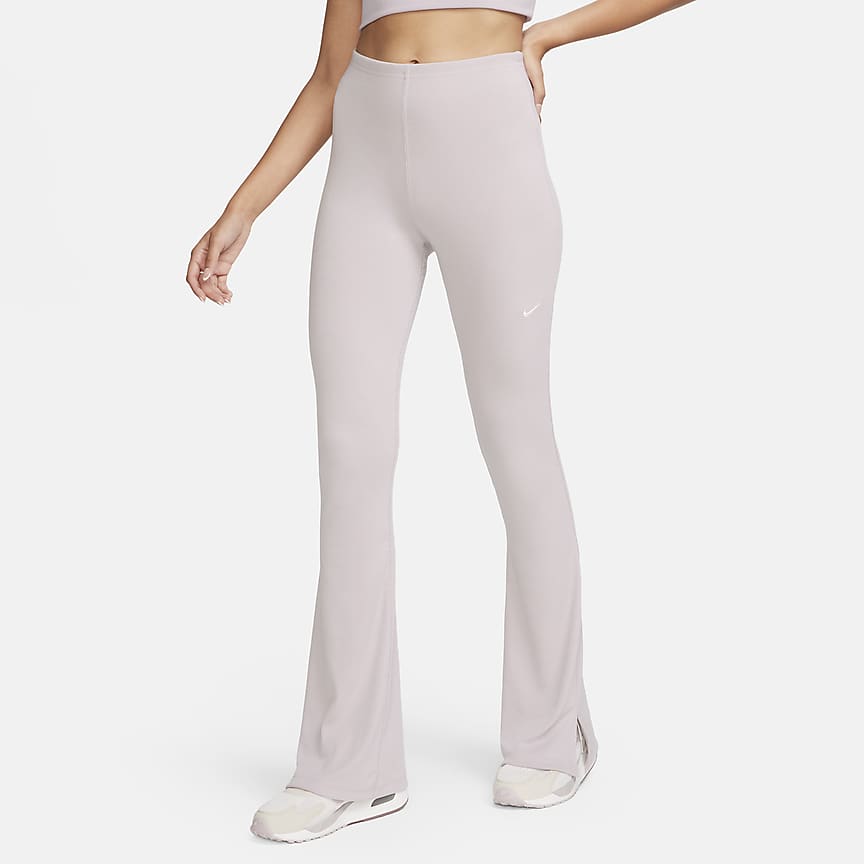 NWT NIKE ONE LUXE Ribbed Leggings Pants Madder Root DV0049-827 Size XS $95