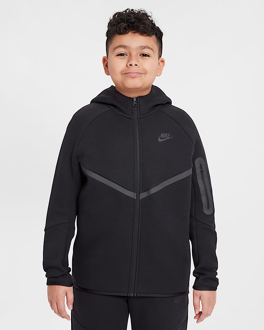 Nike Sportswear Tech Fleece Big Kids' Full-Zip Hoodie (Extended Size)