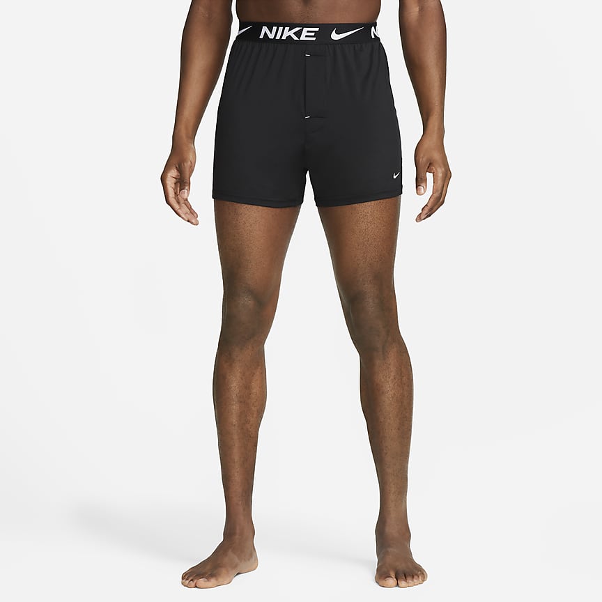 Nike Ultra Stretch Micro Boxer Brief, Dri-FIT 3Pk, Black, Large at