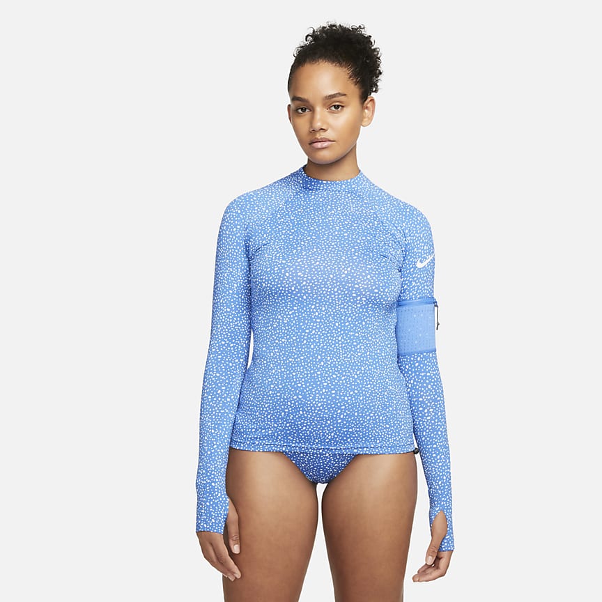 Long-Sleeve Hydroguard Swim Shirt. Nike 