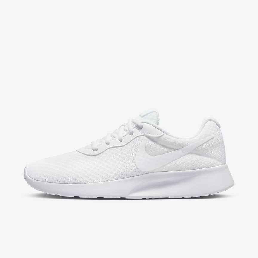 Womens all clearance white nike trainers