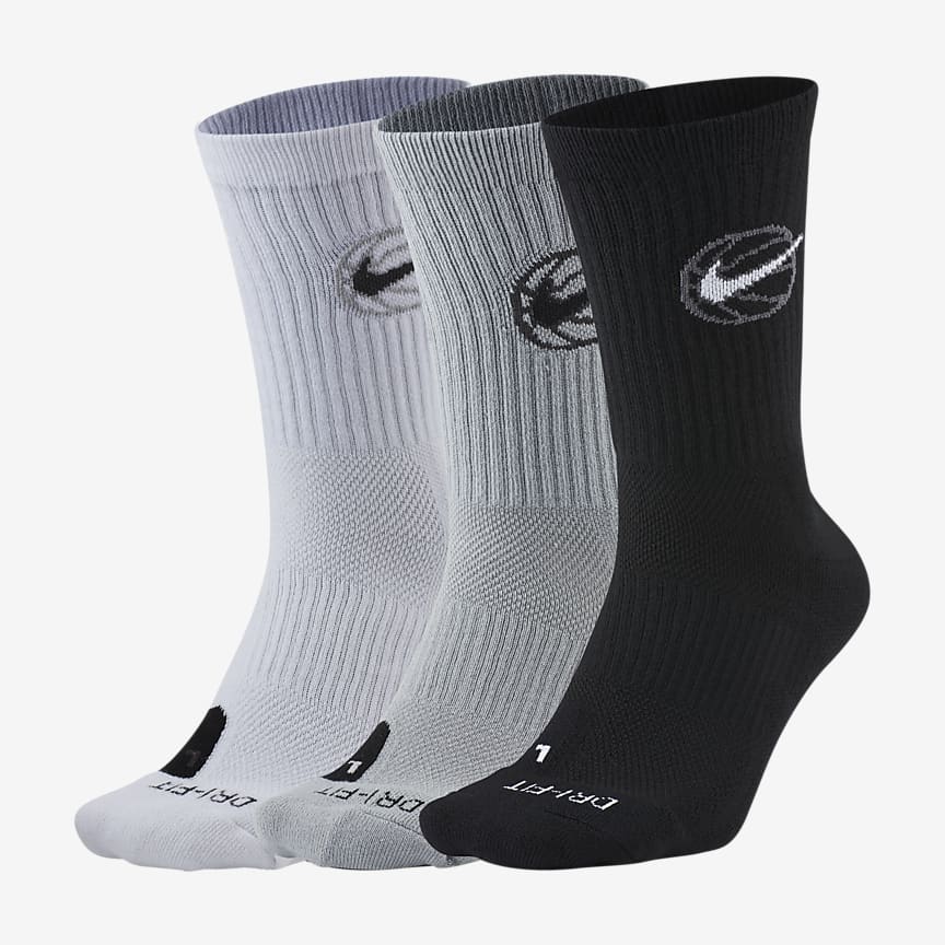 Nike Elite Versatility Crew Basketball Socks In Omega Blue/blk/omega Blue