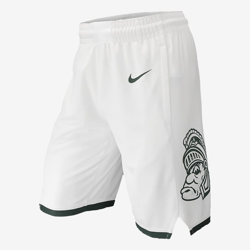 Michigan state authentic sales basketball shorts