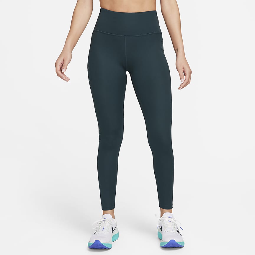 Nike Fast Women's Mid-Rise 7/8 Printed Leggings with Pockets (Plus