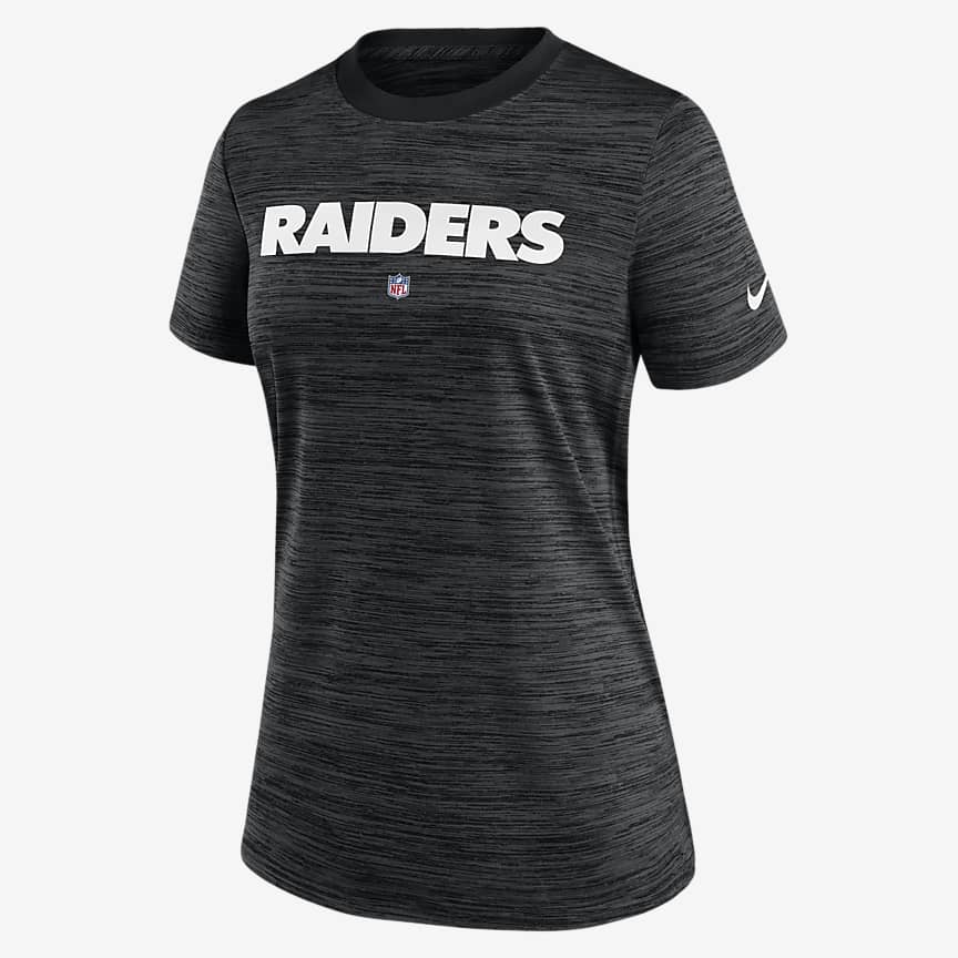 Nike Women's Team (NFL Las Vegas Raiders) High-Hip Crew in Black, Size: Small | 00CX056Y8D-06H