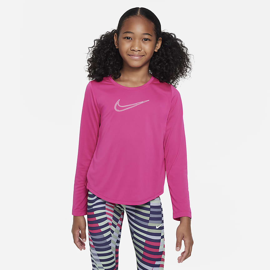 Nike One Big Kids' (Girls') Short-Sleeve Training Top. Nike.com