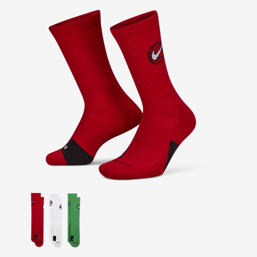 white and green nike elite socks