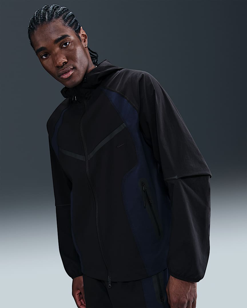 Nike Tech Men's Dri-FIT Woven Color-Block Windrunner Loose Jacket