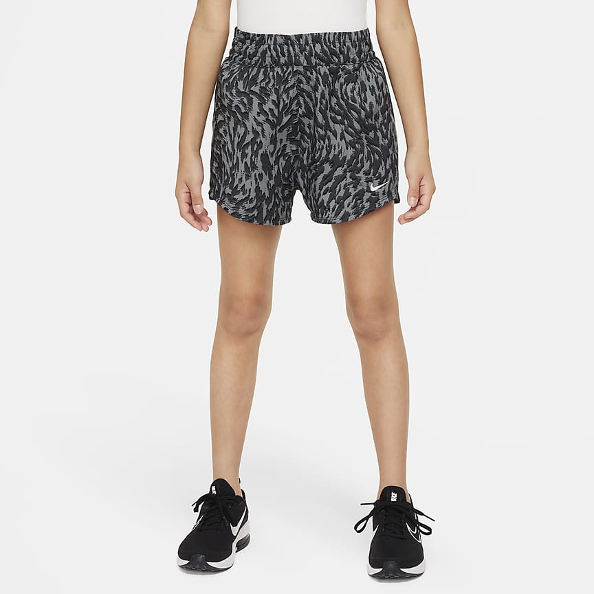 Nike Dri-FIT One Big Kids' (Girls') High-Waisted Woven Training Shorts